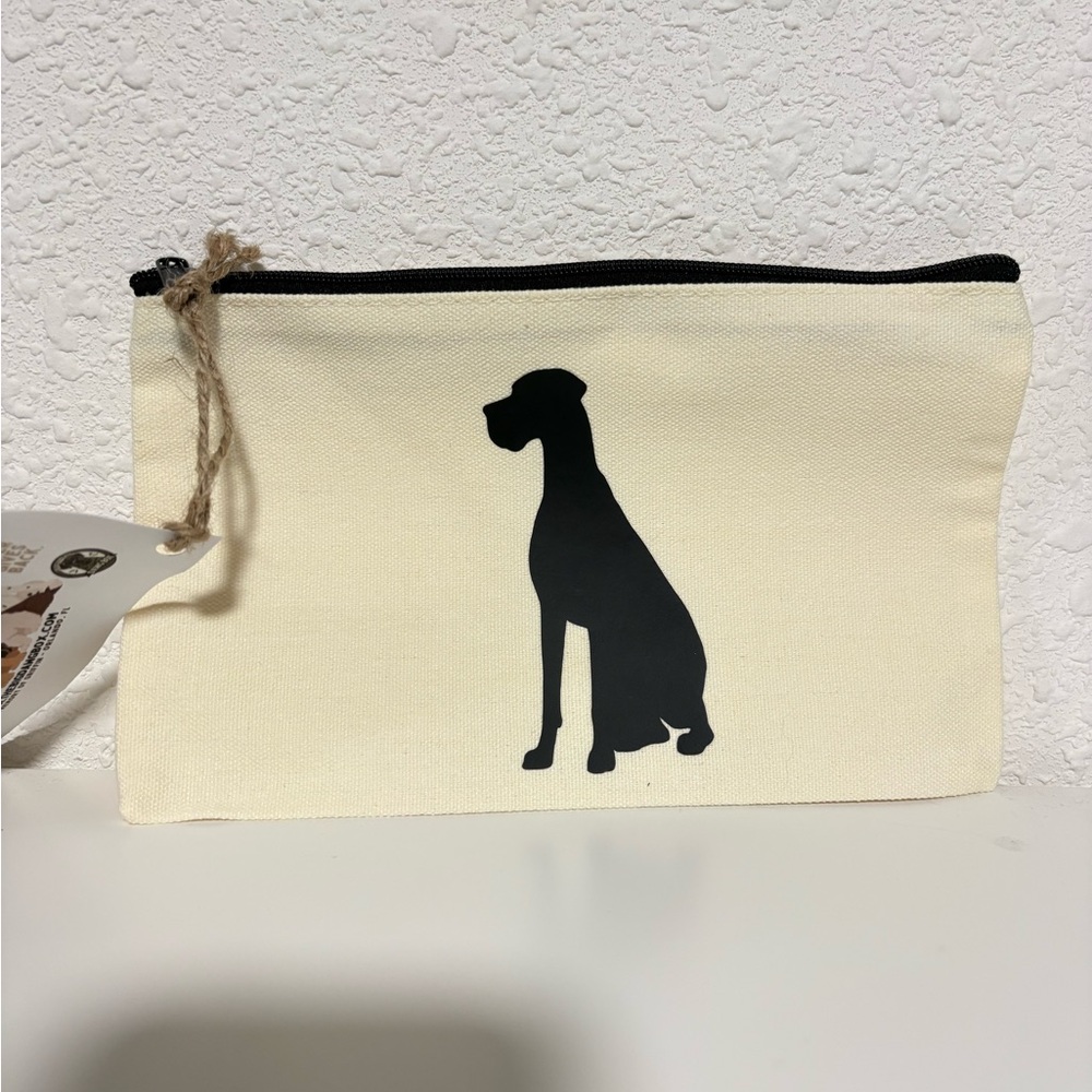 New Custom Great Dane Breed Dog Cosmetic Pouch